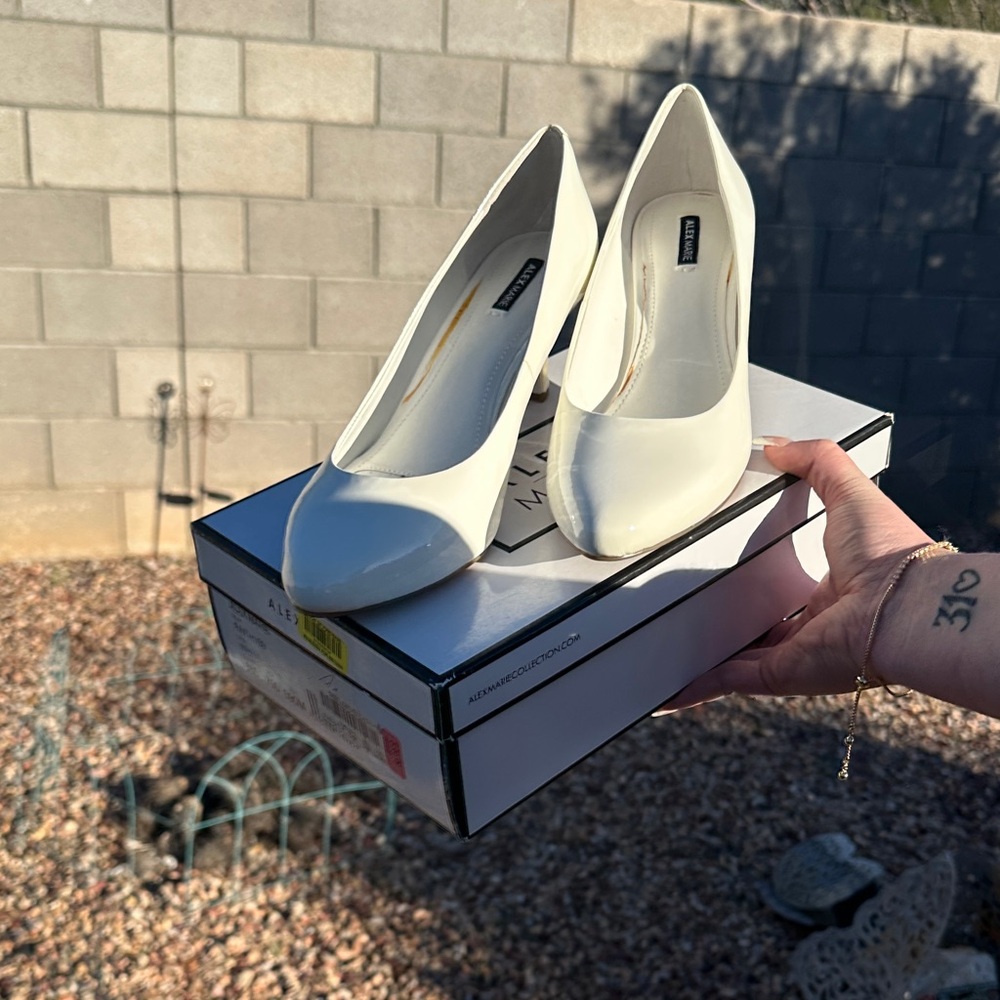 Alex Marie Classic White Heels